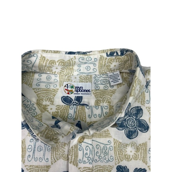 REYN SPOONER Hawaiian Traditionals Aloha Fish Hawaiian Shirt L - Picture 2 of 5